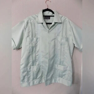 ⭐️ ⭐️ ⭐️ Men’s Copacalana Mint Satin-blend button-down Shirt